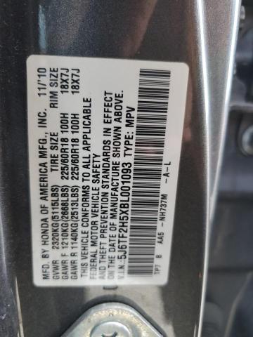 Photo 11 VIN: 5J6TF2H5XBL001093 - HONDA ACCORD CRO 