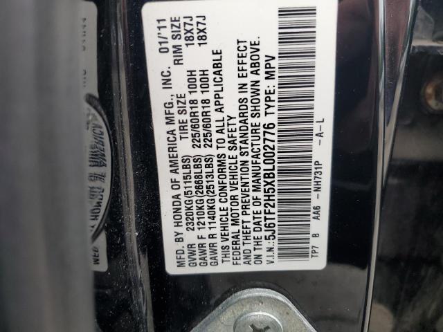 Photo 11 VIN: 5J6TF2H5XBL002776 - HONDA ACCORD CRO 