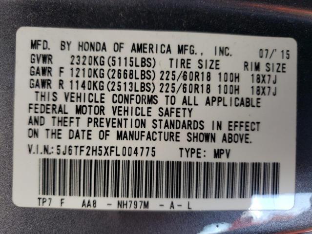 Photo 11 VIN: 5J6TF2H5XFL004775 - HONDA CROSSTOUR 