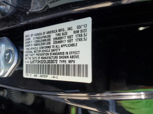 Photo 11 VIN: 5J6TF3H32DL003072 - HONDA CROSSTOUR 