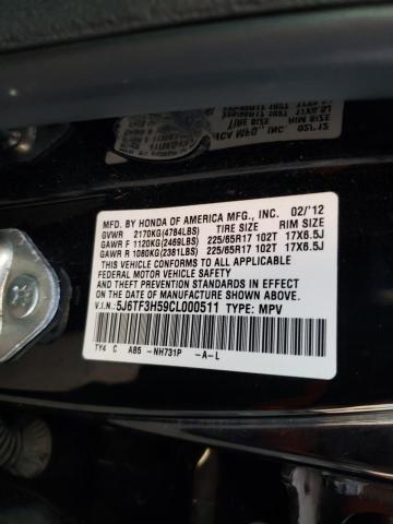 Photo 9 VIN: 5J6TF3H59CL000511 - HONDA CROSSTOUR 