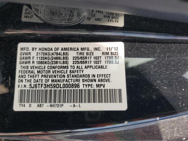 Photo 11 VIN: 5J6TF3H59DL000896 - HONDA CROSSTOUR 