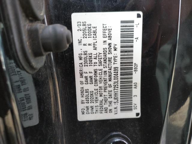 Photo 9 VIN: 5J6YH17253L004499 - HONDA ELEMENT DX 