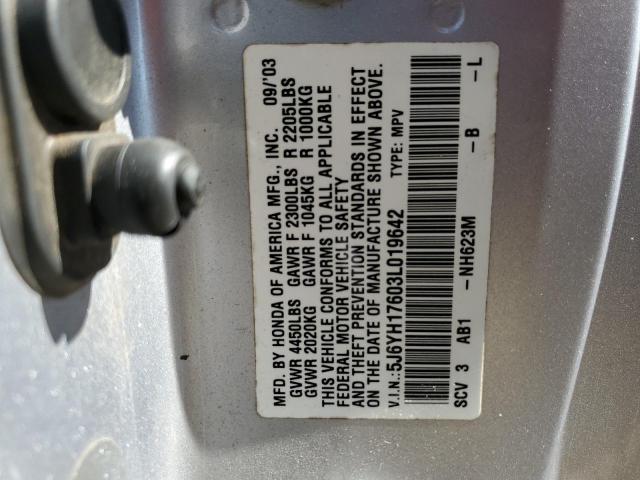 Photo 12 VIN: 5J6YH17603L019642 - HONDA ELEMENT 