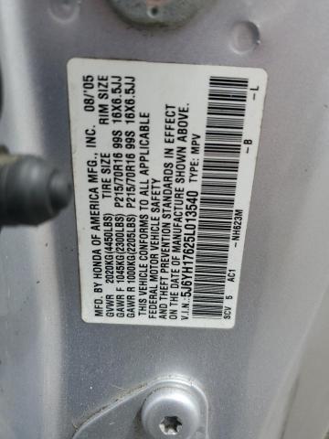 Photo 12 VIN: 5J6YH17625L013540 - HONDA ELEMENT 