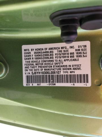 Photo 12 VIN: 5J6YH18306L006107 - HONDA ELEMENT 