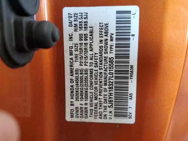 Photo 12 VIN: 5J6YH18327L015585 - HONDA ELEMENT LX 