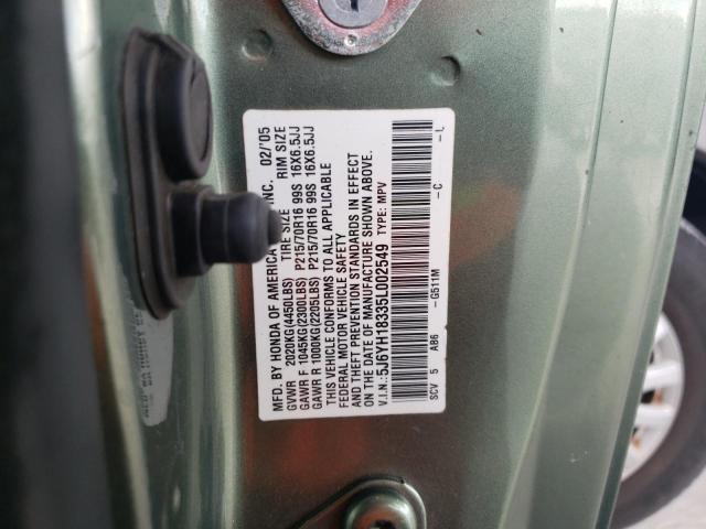 Photo 9 VIN: 5J6YH18335L002549 - HONDA ELEMENT LX 