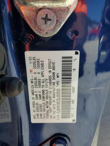 Photo 12 VIN: 5J6YH18533L002520 - HONDA ELEMENT EX 