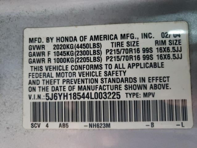 Photo 13 VIN: 5J6YH18544L003225 - HONDA ELEMENT EX 