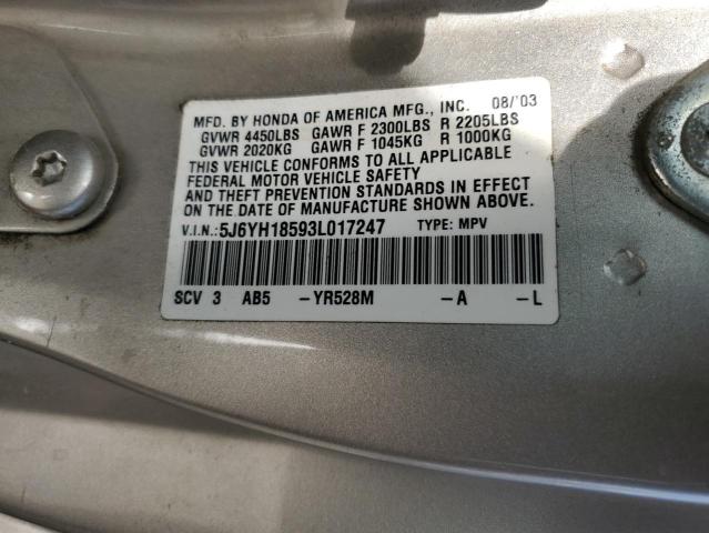 Photo 11 VIN: 5J6YH18593L017247 - HONDA ELEMENT EX 