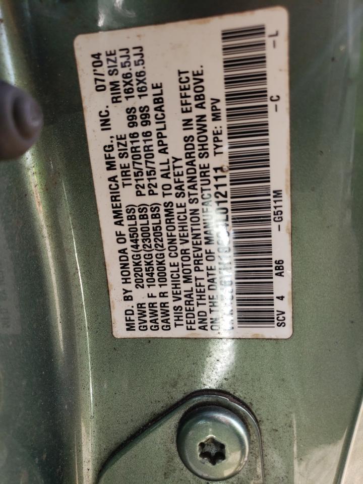 Photo 12 VIN: 5J6YH18604L012111 - HONDA ELEMENT 