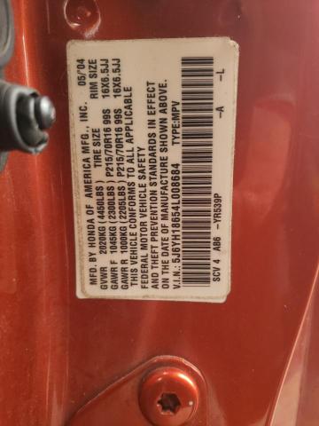 Photo 9 VIN: 5J6YH18654L008684 - HONDA ELEMENT EX 