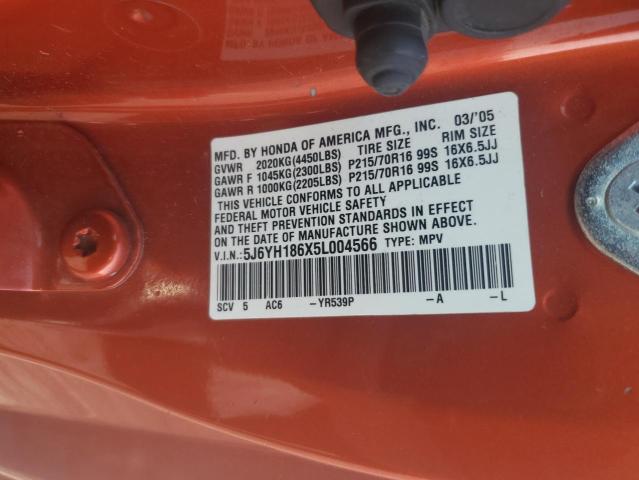 Photo 11 VIN: 5J6YH186X5L004566 - HONDA ELEMENT EX 