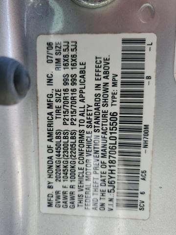 Photo 12 VIN: 5J6YH18706L015506 - HONDA ELEMENT 