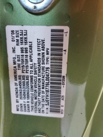 Photo 13 VIN: 5J6YH18776L004776 - HONDA ELEMENT EX 