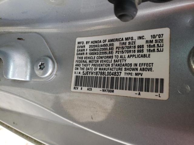 Photo 9 VIN: 5J6YH18788L004837 - HONDA ELEMENT EX 