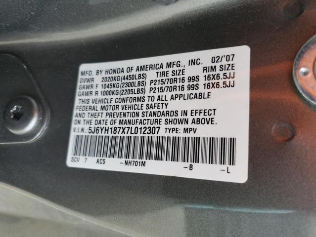 Photo 11 VIN: 5J6YH187X7L012307 - HONDA ELEMENT 