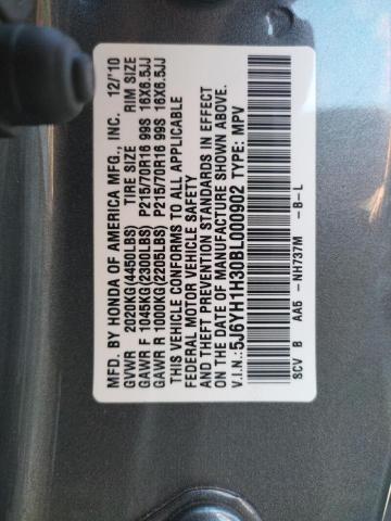 Photo 9 VIN: 5J6YH1H30BL000902 - HONDA ELEMENT LX 