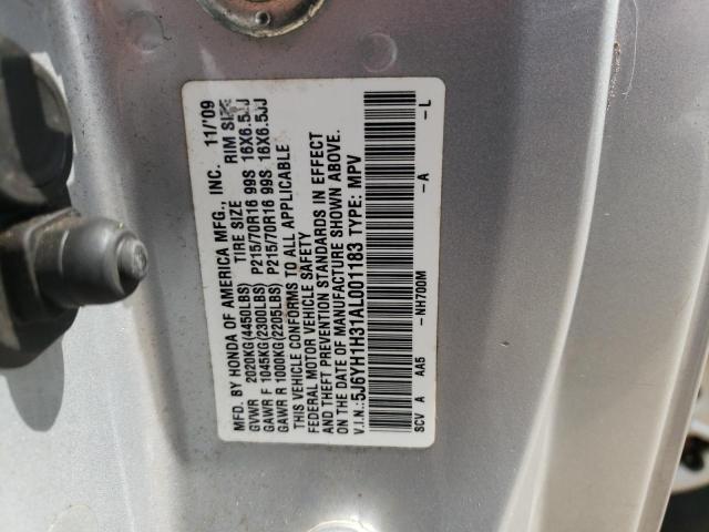 Photo 9 VIN: 5J6YH1H31AL001183 - HONDA ELEMENT LX 