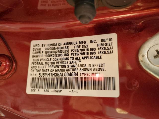 Photo 11 VIN: 5J6YH1H35AL004684 - HONDA ELEMENT LX 