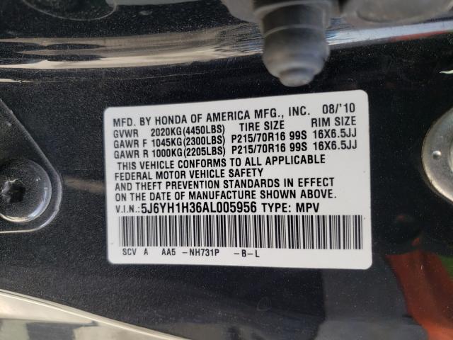 Photo 9 VIN: 5J6YH1H36AL005956 - HONDA ELEMENT LX 