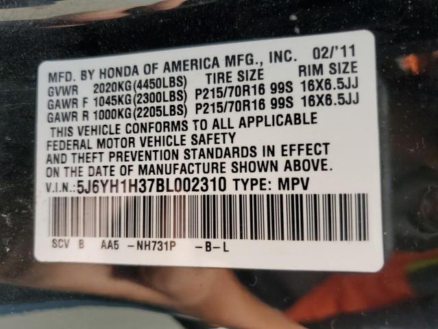 Photo 11 VIN: 5J6YH1H37BL002310 - HONDA ELEMENT 