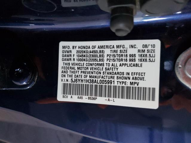 Photo 9 VIN: 5J6YH1H38AL005991 - HONDA ELEMENT LX 