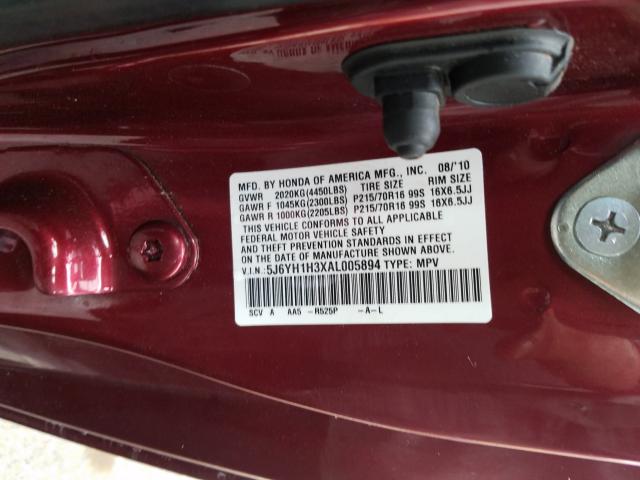 Photo 9 VIN: 5J6YH1H3XAL005894 - HONDA ELEMENT 