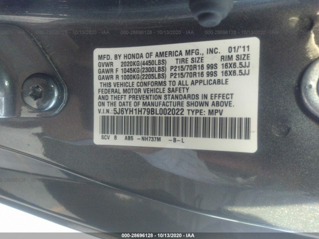 Photo 8 VIN: 5J6YH1H79BL002022 - HONDA ELEMENT 