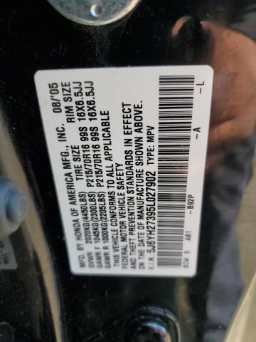 Photo 11 VIN: 5J6YH27395L027902 - HONDA ELEMENT 