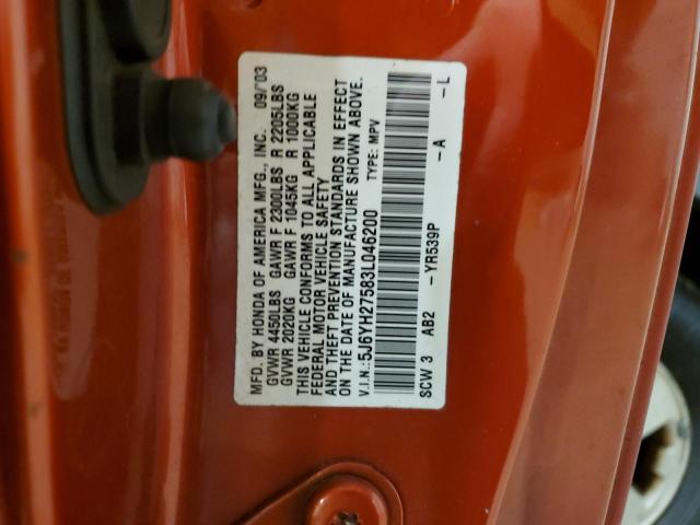 Photo 11 VIN: 5J6YH27583L046200 - HONDA ELEMENT 