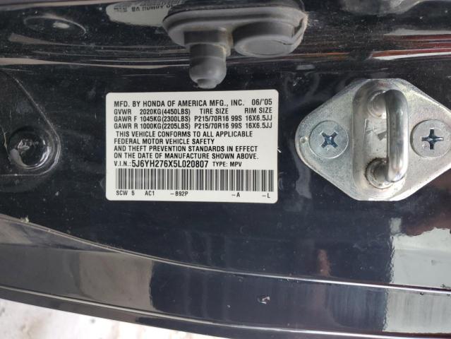 Photo 12 VIN: 5J6YH276X5L020807 - HONDA ELEMENT 