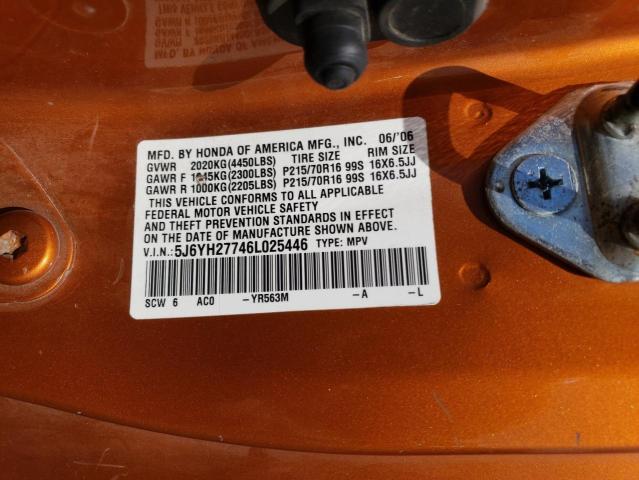 Photo 13 VIN: 5J6YH27746L025446 - HONDA ELEMENT EX 