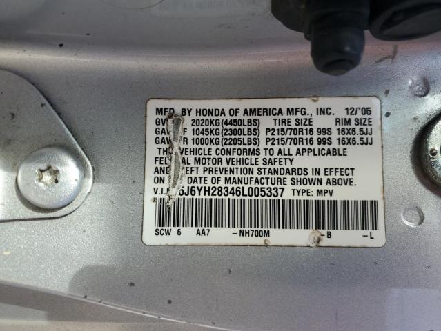 Photo 12 VIN: 5J6YH28346L005337 - HONDA ELEMENT LX 