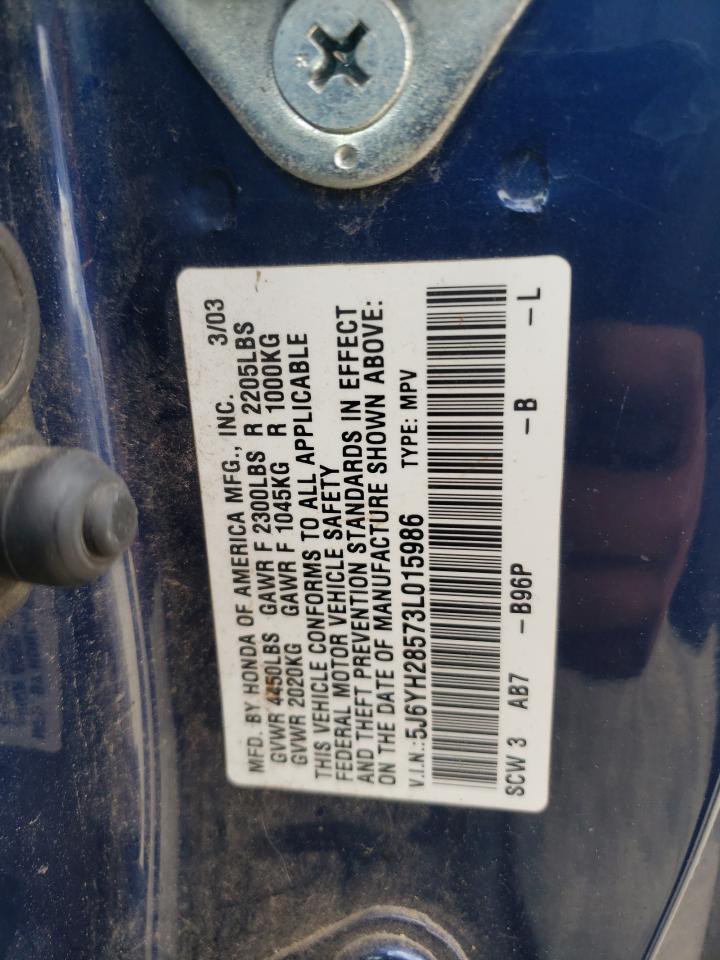 Photo 11 VIN: 5J6YH28573L015986 - HONDA ELEMENT 