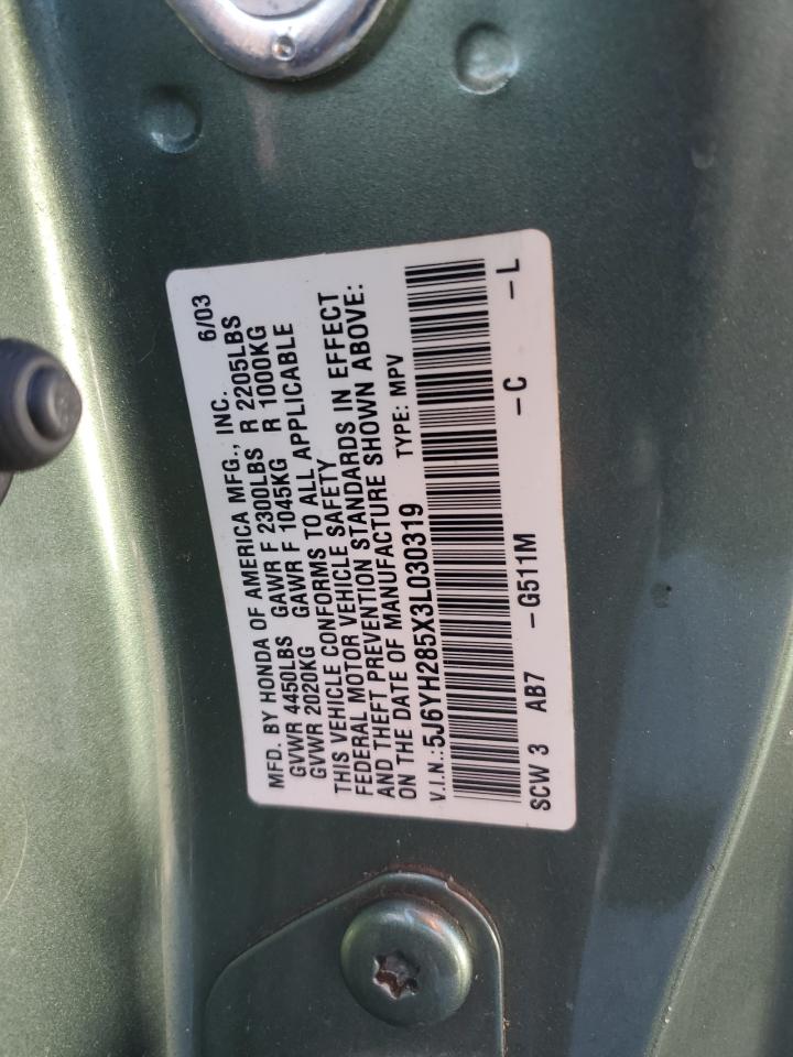 Photo 11 VIN: 5J6YH285X3L030319 - HONDA ELEMENT 