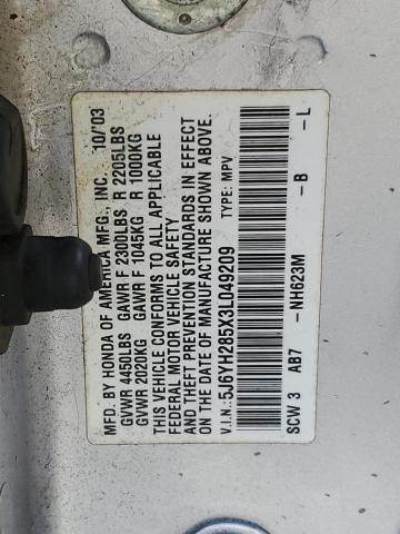 Photo 12 VIN: 5J6YH285X3L049209 - HONDA ELEMENT EX 