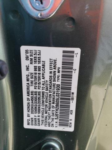 Photo 11 VIN: 5J6YH28605L031930 - HONDA ELEMENT 