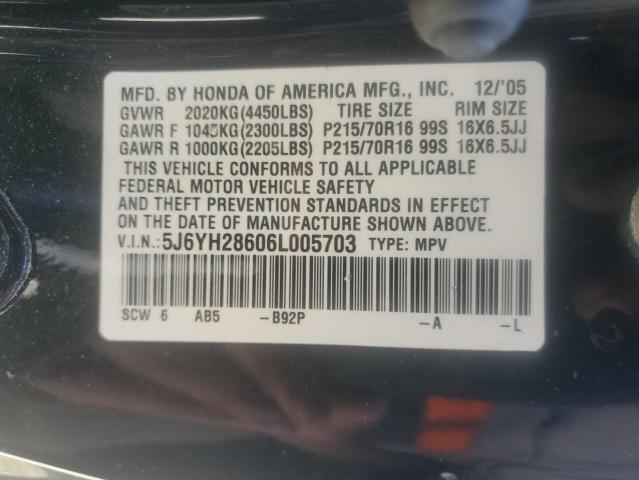 Photo 11 VIN: 5J6YH28606L005703 - HONDA ELEMENT 