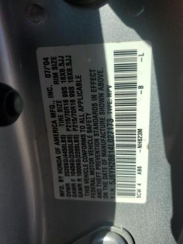 Photo 12 VIN: 5J6YH28614L027173 - HONDA ELEMENT EX 