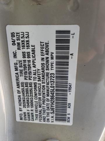 Photo 13 VIN: 5J6YH28645L013723 - HONDA ELEMENT EX 