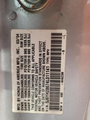 Photo 12 VIN: 5J6YH28674L011141 - HONDA ELEMENT EX 