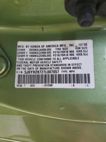 Photo 13 VIN: 5J6YH28727L007057 - HONDA ELEMENT EX 