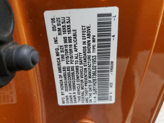 Photo 12 VIN: 5J6YH28736L021953 - HONDA ELEMENT EX 