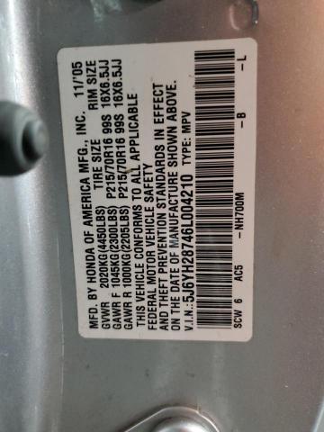 Photo 12 VIN: 5J6YH28746L004210 - HONDA ELEMENT 