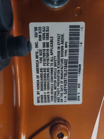 Photo 12 VIN: 5J6YH28776L016402 - HONDA ELEMENT EX 