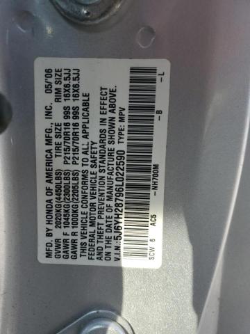 Photo 11 VIN: 5J6YH28796L022590 - HONDA ELEMENT EX 