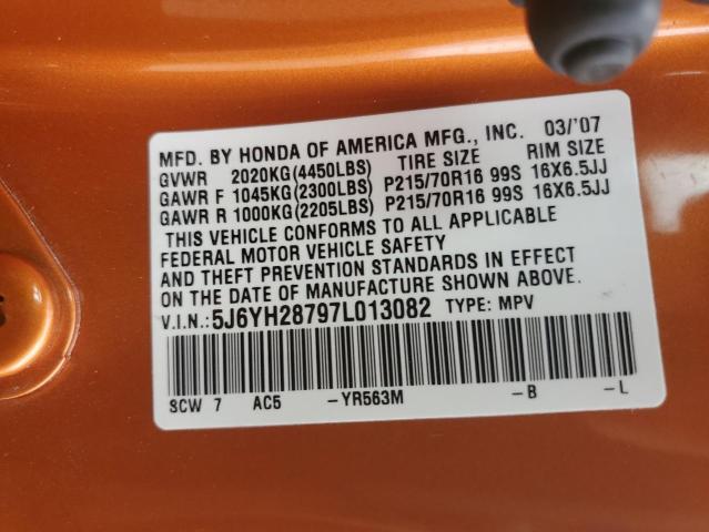 Photo 11 VIN: 5J6YH28797L013082 - HONDA ELEMENT EX 