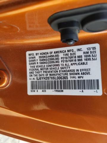 Photo 9 VIN: 5J6YH287X6L006365 - HONDA ELEMENT EX 